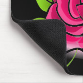 Glühende Rosa Rose Mousepad (Ecke)