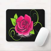 Glühende Rosa Rose Mousepad (Mit Mouse)