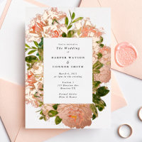 Glühende Rose Goldene romantische Hochzeit im Wass