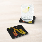 Glühende Saxophone Getränkeuntersetzer (Rechte Seite)