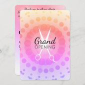 Glühende Schere Haar Stylist Salon Öffnung Einladung (Vorne/Hinten)