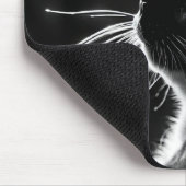 Glühende schwarze Katze Mousepad (Ecke)