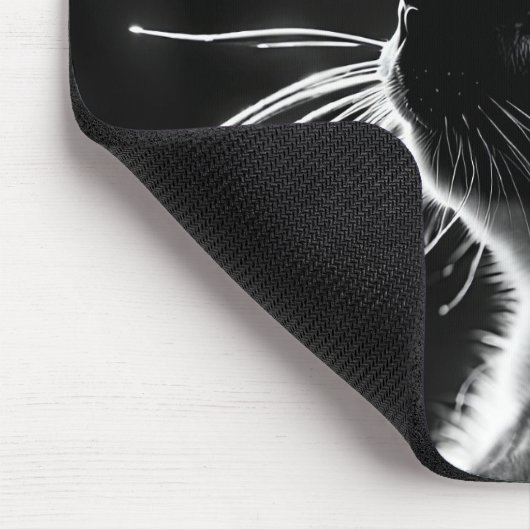 Glühende schwarze Katze Mousepad (Ecke)