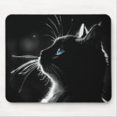 Glühende schwarze Katze Mousepad (Vorne)