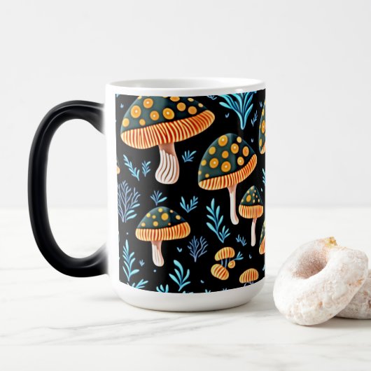 Glühende Shroom-Tasse - Sippen Sie den Zauber Verwandlungstasse (Mit Donut)
