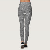 glühende silberne Leggings (Rückseite)