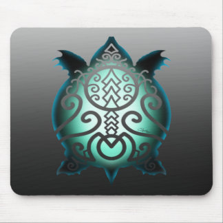 Glühende Silhouette Snapper Turtle Mousepad