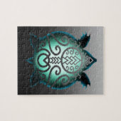 Glühende Silhouette Snapper Turtle Puzzle (Horizontal)