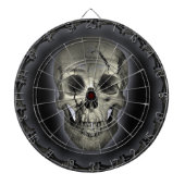 Glühende Skull Goth Metal Dartboard Dartscheibe (vorne)