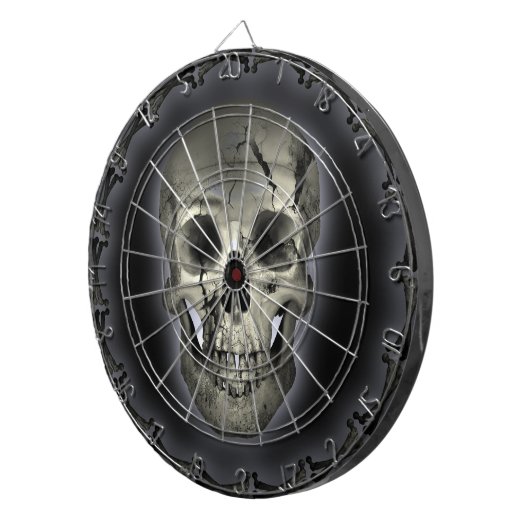 Glühende Skull Goth Metal Dartboard Dartscheibe (Vorderseite rechts)