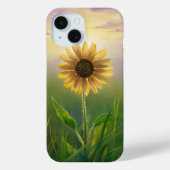Glühende Sonnenblume auf grasbedecktem Feld Case-Mate iPhone Hülle (Rückseite)