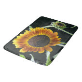 Glühende Sonnenblume Badematte (Schrägansicht)