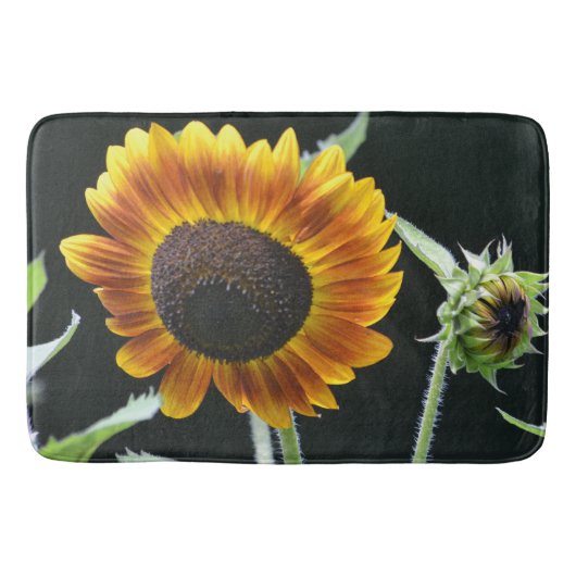 Glühende Sonnenblume Badematte (Vorderseite)