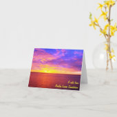 Glühende Sonnenuntergang-persönliche Karte (Gelbe Blume)