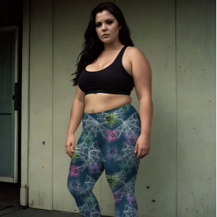 Glühende Spinnen Regenbogen farbenfrohe Arachnid-A Leggings