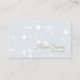 Glühende Sterne hellblau Visitenkarte