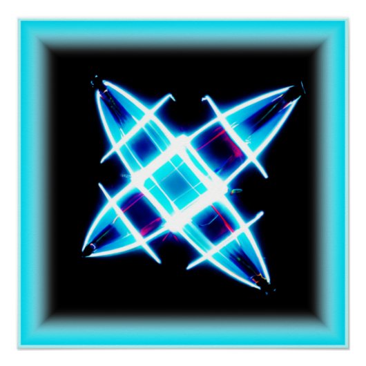 Glühende Sternmuster. Jetzt kaufen Poster (Vorderseite)