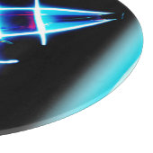 Glühende Sternmuster. Jetzt kaufen Schneidebrett (Ecke)