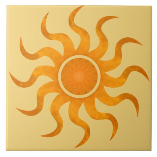 Glühende Sun Wüste Gold Tile - Große Fliese (Vorderseite)