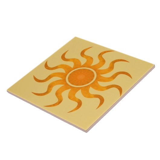 Glühende Sun Wüste Gold Tile - Große Fliese (Seite)