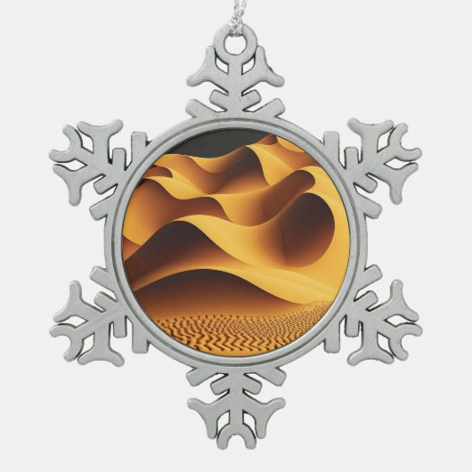Glühende Täler Schneeflocken Zinn-Ornament (Vorderseite)