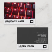 Glühende Tastatur Visitenkarte (Vorne/Hinten)