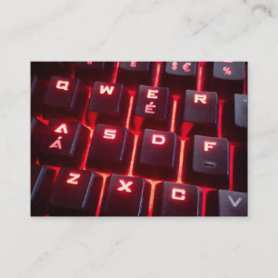 Glühende Tastatur Visitenkarte