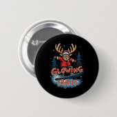 Glühende Trails Rentier mit Red Nose Snowboard Button (Vorne & Hinten)