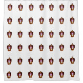 Glühende Transmitter Vakuum Tube Duschvorhang (Vorderseite)