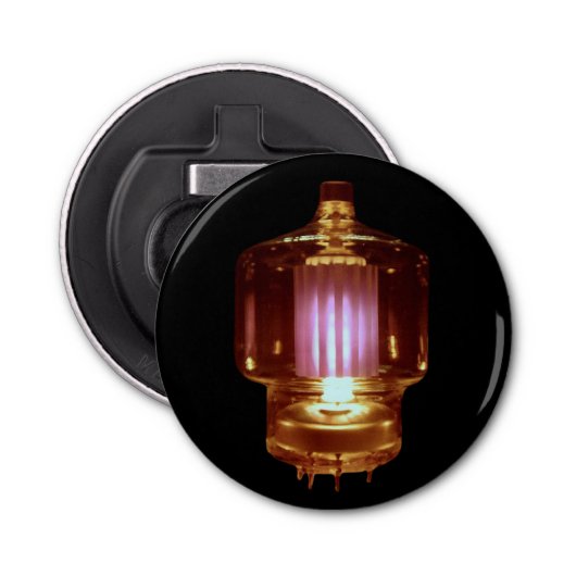 Glühende Transmitter Vakuumröhre Flaschenöffner (Vorderseite)