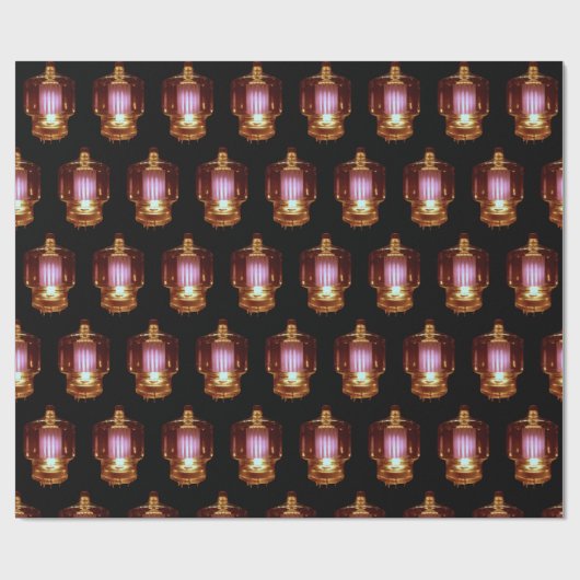 Glühende Transmitter Vakuumröhre Geschenkpapier (Flach)