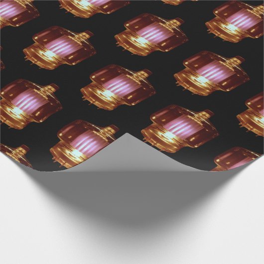 Glühende Transmitter Vakuumröhre Geschenkpapier (Ecke)