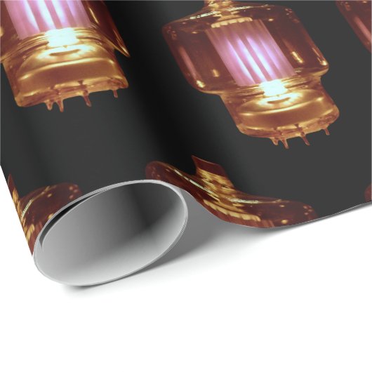 Glühende Transmitter Vakuumröhre Geschenkpapier (Rolleneckpunkt)