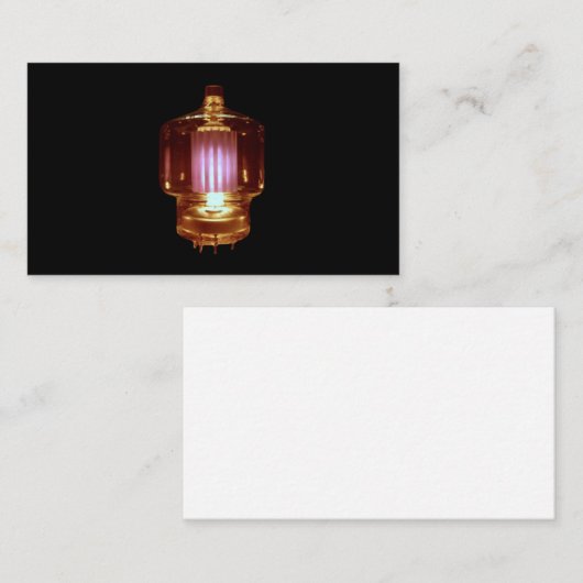 Glühende Transmitter Vakuumröhre Visitenkarte (Vorne/Hinten)