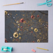 Glühende und leuchtende Weihnachtsschmuck aus dem Seidenpapier (Basteln)