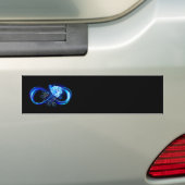 Glühende Unendlichkeit mit blauer Rose Autoaufkleber (Auf Auto)