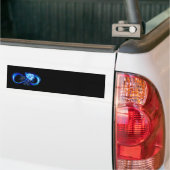 Glühende Unendlichkeit mit blauer Rose Autoaufkleber (Auf Lkw)