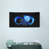 Glühende Unendlichkeit mit blauer Rose Banner (Messeveranstaltung)