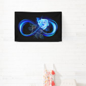 Glühende Unendlichkeit mit blauer Rose Banner (InSitu)