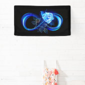 Glühende Unendlichkeit mit blauer Rose Banner (InSitu)