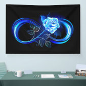 Glühende Unendlichkeit mit blauer Rose Banner (Messe)