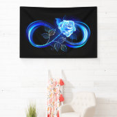 Glühende Unendlichkeit mit blauer Rose Banner (InSitu)