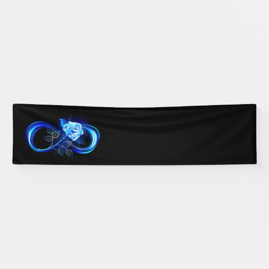 Glühende Unendlichkeit mit blauer Rose Banner (Horizontal)