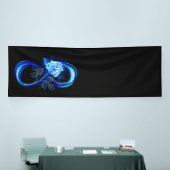Glühende Unendlichkeit mit blauer Rose Banner (Messeveranstaltung)