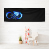 Glühende Unendlichkeit mit blauer Rose Banner (Insitu)
