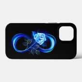 Glühende Unendlichkeit mit blauer Rose Case-Mate iPhone Hülle (Rückseite (Horizontal))