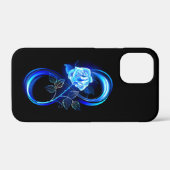 Glühende Unendlichkeit mit blauer Rose Case-Mate iPhone Hülle (Rückseite (Horizontal))