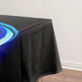 Glühende Unendlichkeit mit blauer Rose Tischdecke (Beispiel)