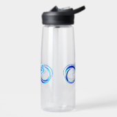 Glühende Unendlichkeit mit blauer Rose Trinkflasche (Links)