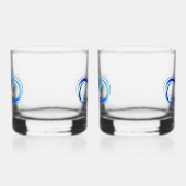 Glühende Unendlichkeit mit blauer Rose Whiskyglas (Rechts)